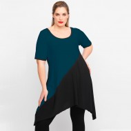 A23-182K Μπλουζοφόρεμα Εβαζέ - Πετρόλ