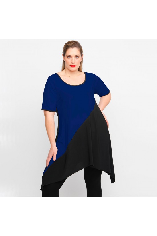 A23-182K Μπλουζοφόρεμα Εβαζέ - Μπλε Ρουά