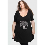 A24-276-S-8 Μπλουζοφόρεμα με Στάμπα