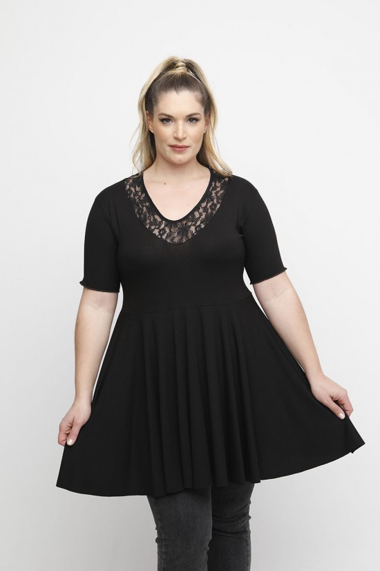 A24-286D Μπλούζα με Δαντέλα