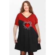 A24-2976VK Μπλουζοφόρεμα με Στάμπα