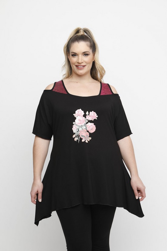 A24-3087 Μπλούζα με Στάμπα