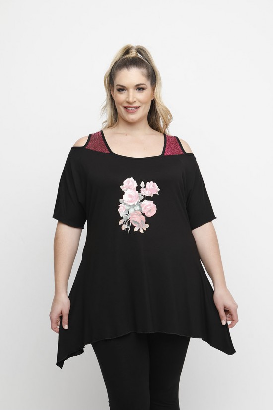 A24-3087 Μπλούζα με Στάμπα