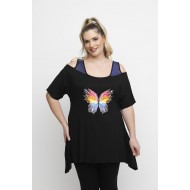 A24-3487 Μπλούζα με Στάμπα