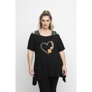 A24-3687 Μπλούζα με Στάμπα