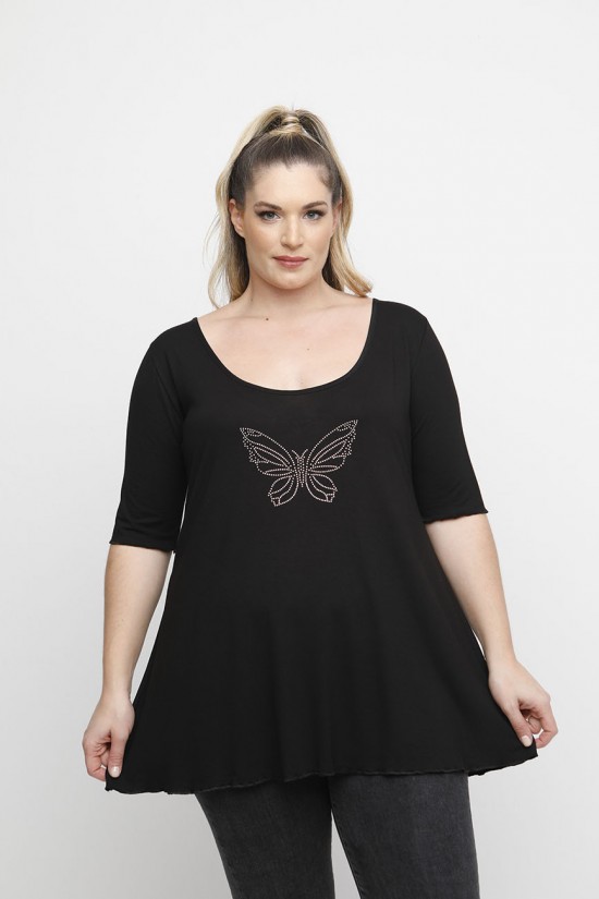 A24-3708L Μπλούζα με Στάμπα