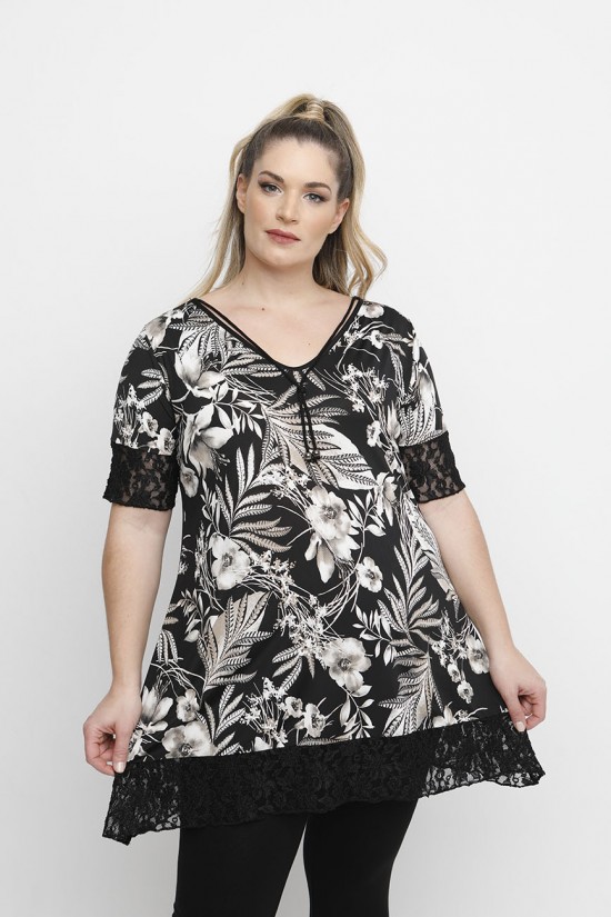 A24-5708LVD Μπλούζα με Δαντέλα