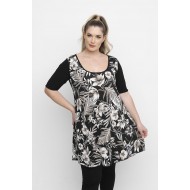 A24-5776 Μπλουζοφόρεμα Εμπριμέ