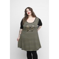 A24-9776 Μπλουζοφόρεμα Ριγέ