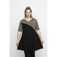 A24-9776VK Μπλουζοφόρεμα με Ριγιέ