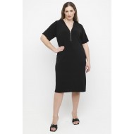 A25-100F Φόρεμα με Φερμουάρ - Μαύρο