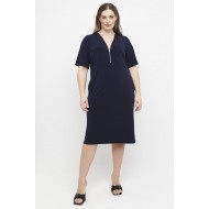 A25-100F Φόρεμα με Φερμουάρ - Μπλε Μαρέν