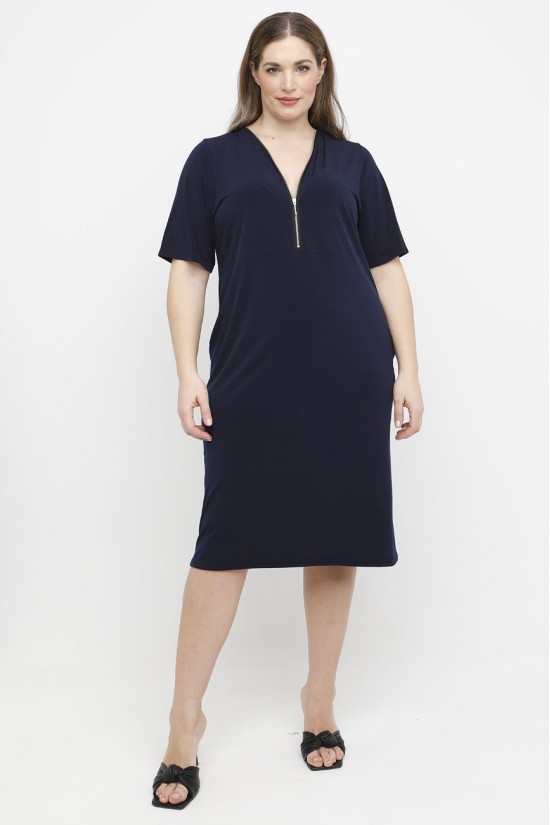 A25-100F Φόρεμα με Φερμουάρ - Μπλε Μαρέν A25-100F Φόρεμα με Φερμουάρ - Μπλε Μαρέν