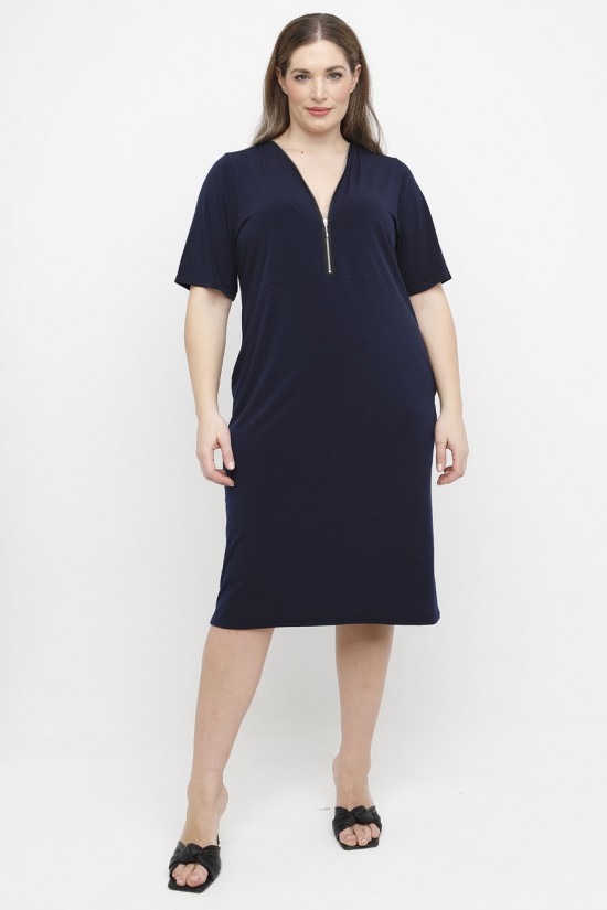 A25-100F Φόρεμα με Φερμουάρ - Μπλε Μαρέν A25-100F Φόρεμα με Φερμουάρ - Μπλε Μαρέν