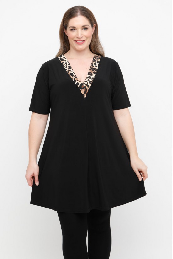 A25-1276V Μπλουζοφόρεμα με Εμπριμέ A25-1276V Μπλουζοφόρεμα με Εμπριμέ