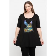 A25-208LMU-44 Μπλούζα με Στάμπα