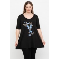 A25-208LMU-46 Μπλούζα με Στάμπα