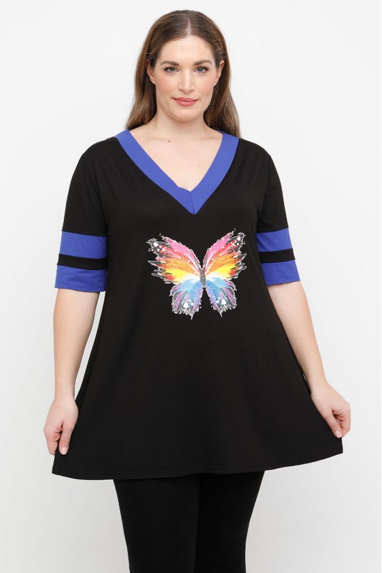 A25-208LN-34 Μπλούζα με Στάμπα