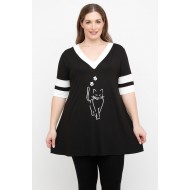 A25-208LN-41 Μπλούζα με Στάμπα