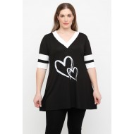 A25-208LN-43 Μπλούζα με Στάμπα