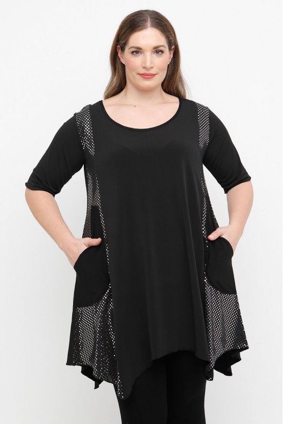 A25-2163 Μπλουζοφόρεμα με Λούρεξ