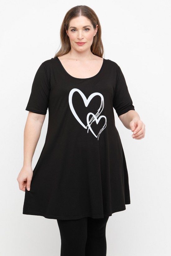 A25-276-43 Μπλουζοφόρεμα με Στάμπα A25-276-43 Μπλουζοφόρεμα με Στάμπα