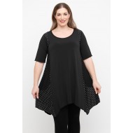 A25-463 Μπλουζοφόρεμα με Πουά