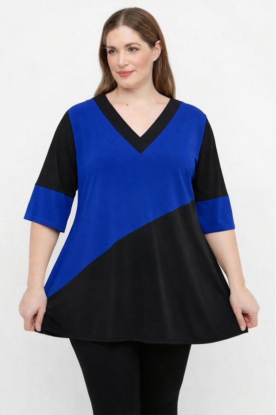 A26-1108LM Μπλούζα Εβαζέ - Μπλε Ρουά A26-1108LM Μπλούζα Εβαζέ - Μπλε Ρουά