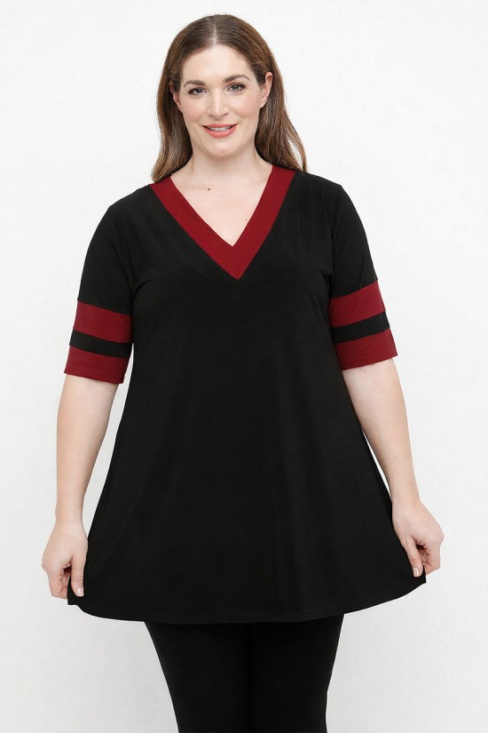 A26-108LN Μπλούζα Εβαζέ - Μπορντώ