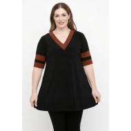 A26-108LN Μπλούζα Εβαζέ - Καφέ