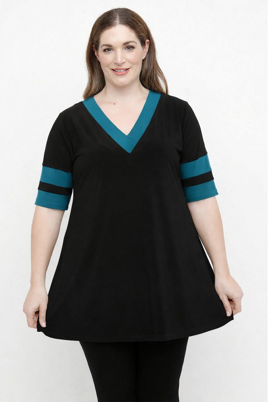 A26-108LN Μπλούζα Εβαζέ - Πετρόλ