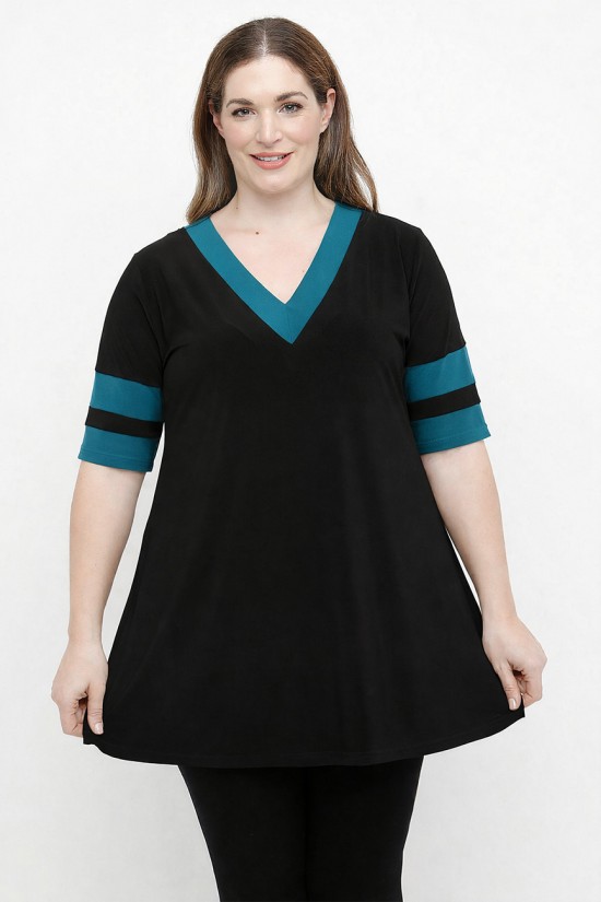 A26-108LN Μπλούζα Εβαζέ - Πετρόλ