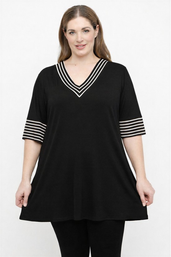 A26-108LR Μπλούζα Εβαζέ - Μαύρο