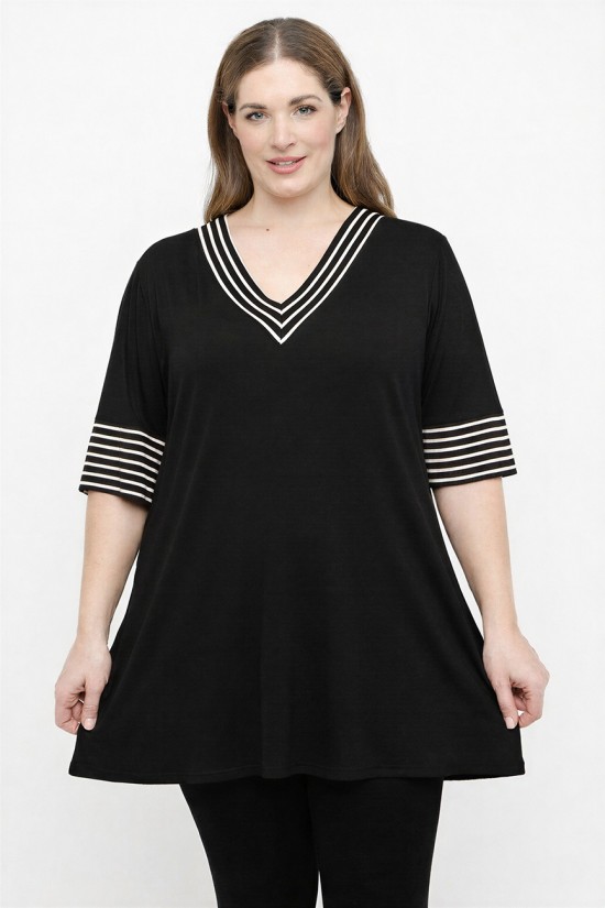 A26-108LR Μπλούζα Εβαζέ - Μαύρο