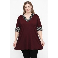 A26-108LR Μπλούζα Εβαζέ - Μπορντώ