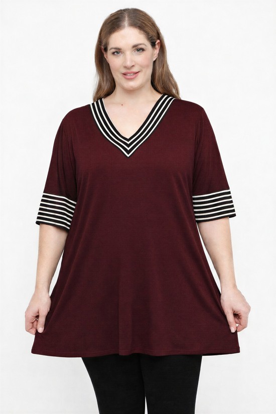 A26-108LR Μπλούζα Εβαζέ - Μπορντώ