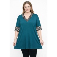 A26-108LR Μπλούζα Εβαζέ - Πετρόλ