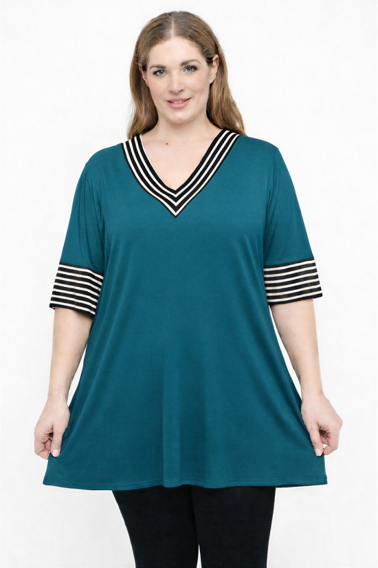 A26-108LR Μπλούζα Εβαζέ - Πετρόλ