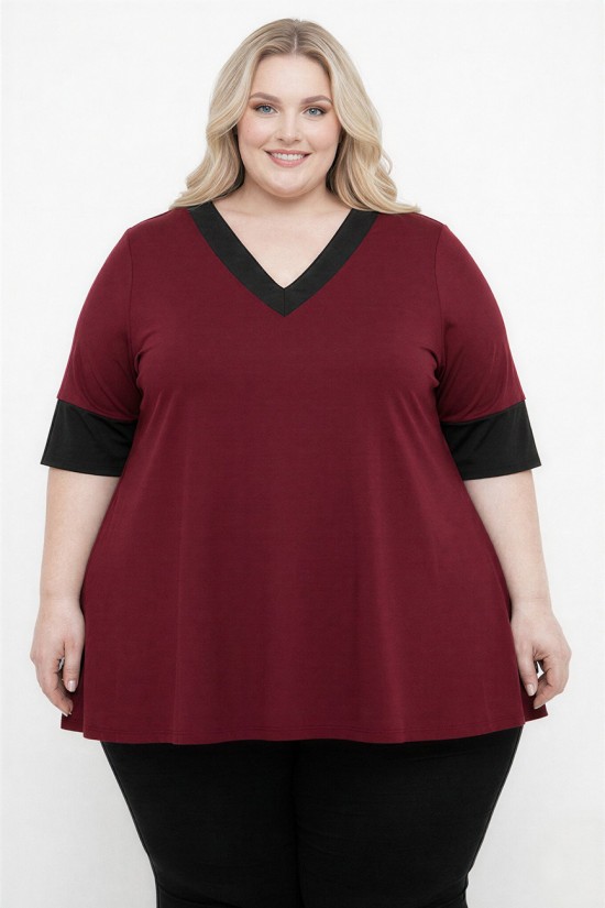 A26-108LV Μπλούζα Εβαζέ - Μπορντώ