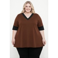 A26-108LV Μπλούζα Εβαζέ - Καφέ