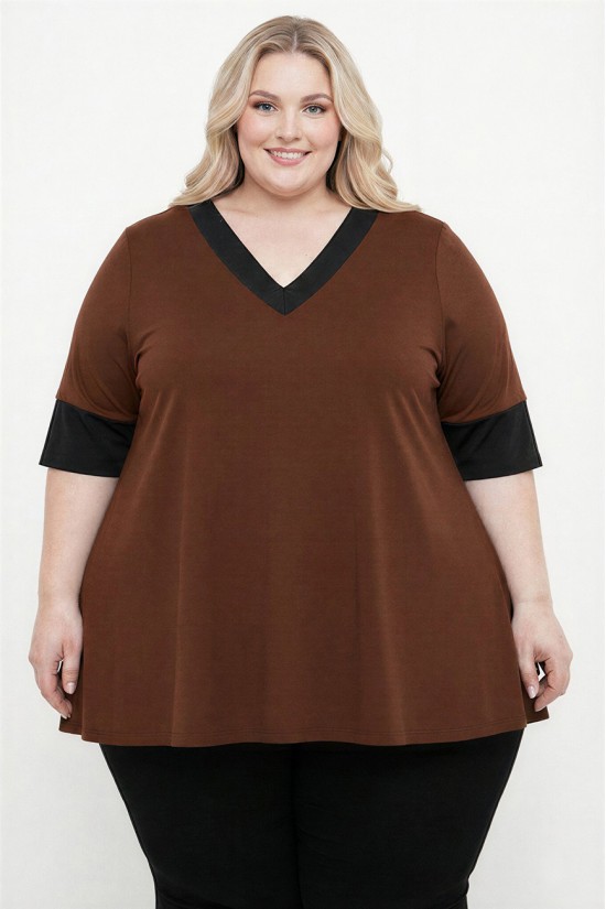 A26-108LV Μπλούζα Εβαζέ - Καφέ