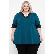 A26-108LV Μπλούζα Εβαζέ - Πετρόλ