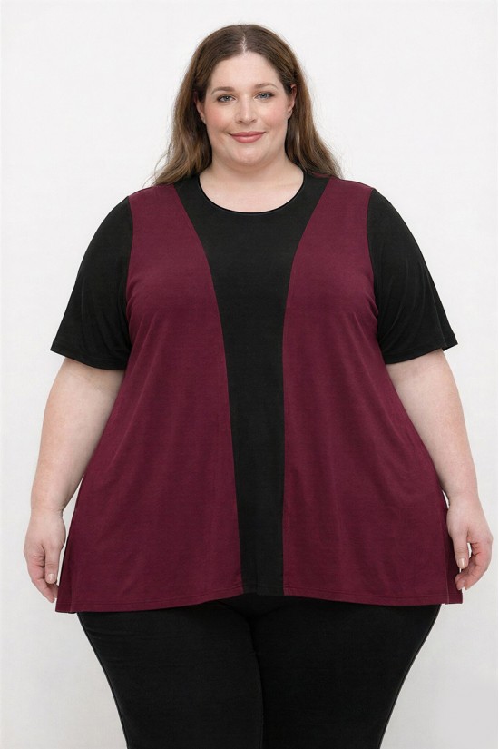 A26-116 Μπλούζα Εβαζέ - Μπορντώ