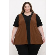A26-116 Μπλούζα Εβαζέ - Καφέ