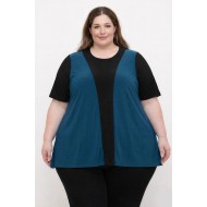 A26-116 Μπλούζα Εβαζέ - Πετρόλ