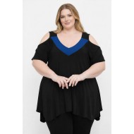 A26-123A Μπλούζα άλφα κομποζέ - Μπλε ρουά