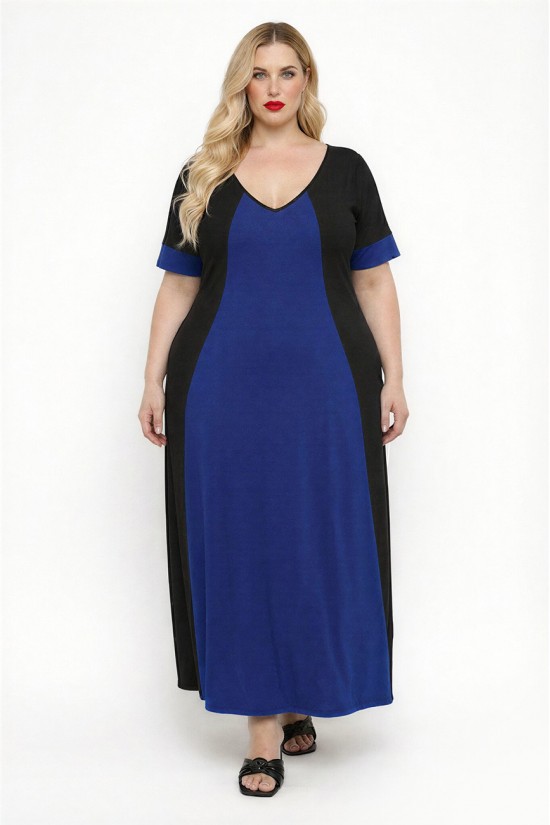 A26-123FKN Φόρεμα μακρύ - Μπλε ρουά