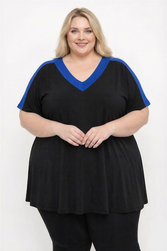 A26-149 Μπλούζα Εβαζέ - Μπλε ρουά