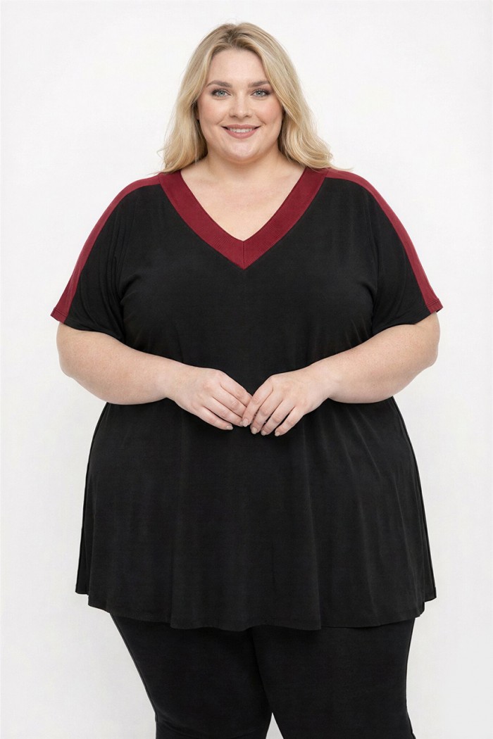 A26-149 Μπλούζα Εβαζέ - Μπορντώ