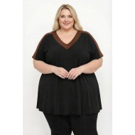 A26-149 Μπλούζα Εβαζέ - Καφέ